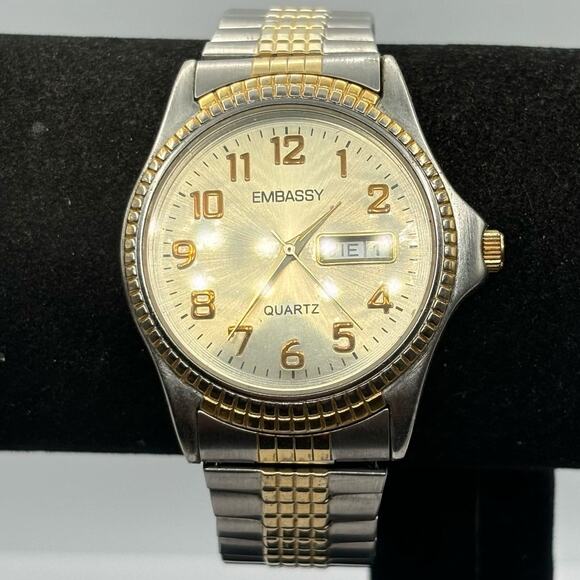 Silver & Gold Embassy Men's Watch - Picture 1 of 4